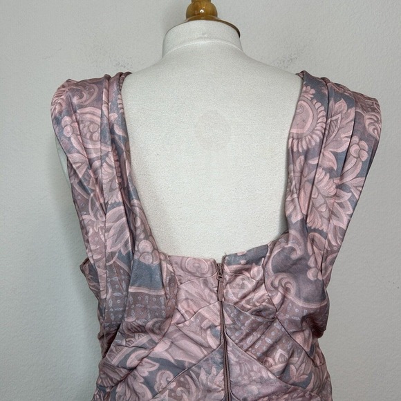 ASOS Pink and Gray Multi Pleated Crossover Bubble Dress 12 - Picture 10 of 13